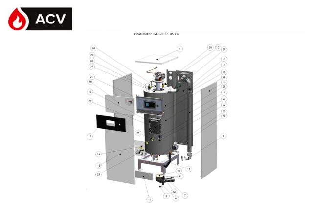 Première page : Pièces détachées ACV HeatMaster 35 TC EVO