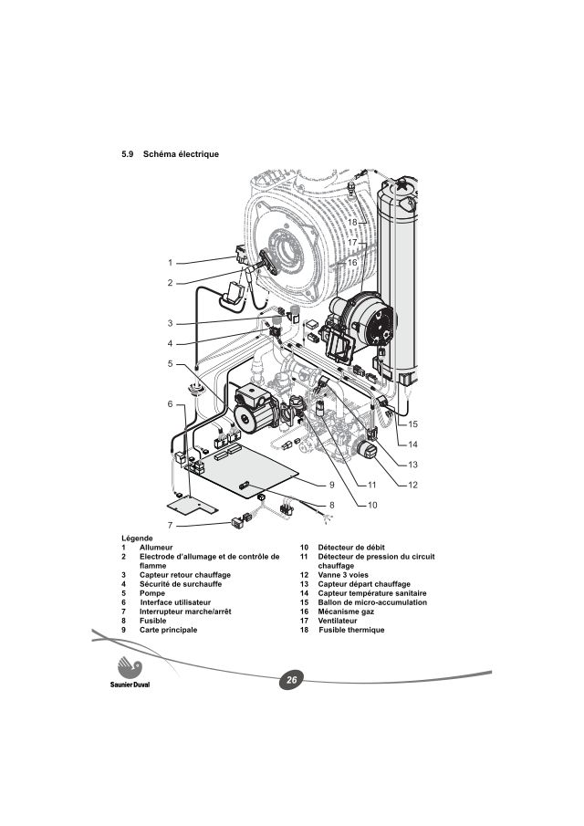 Première page : Schéma électrique Saunier Duval THEMAPLUS CONDENS F 30 E