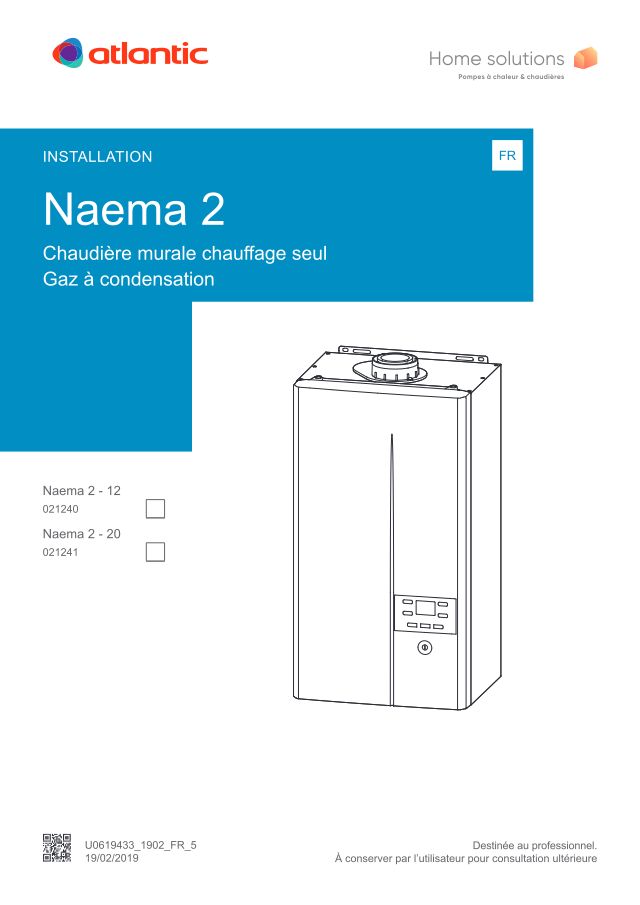 Première page : Notice d'installation Atlantic NAEMA 2 12