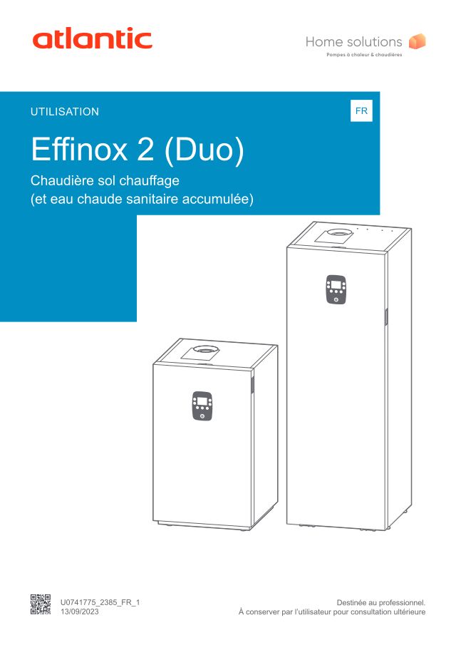 Première page : Notice d'utilisation Atlantic EFFINOX 2 32