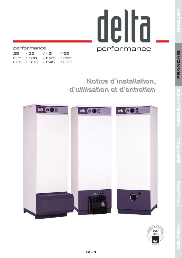 Premiere page : Notice d'installation ACV Delta Performance F55