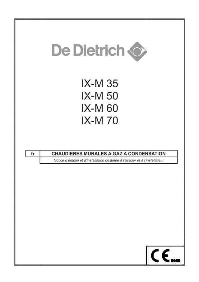 Première page : Notice d'installation De Dietrich IX-M 60