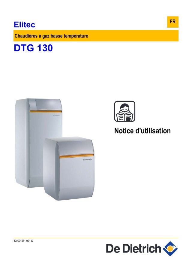 Première page : Notice d'utilisation De Dietrich DTG 1305B Eco.NOx