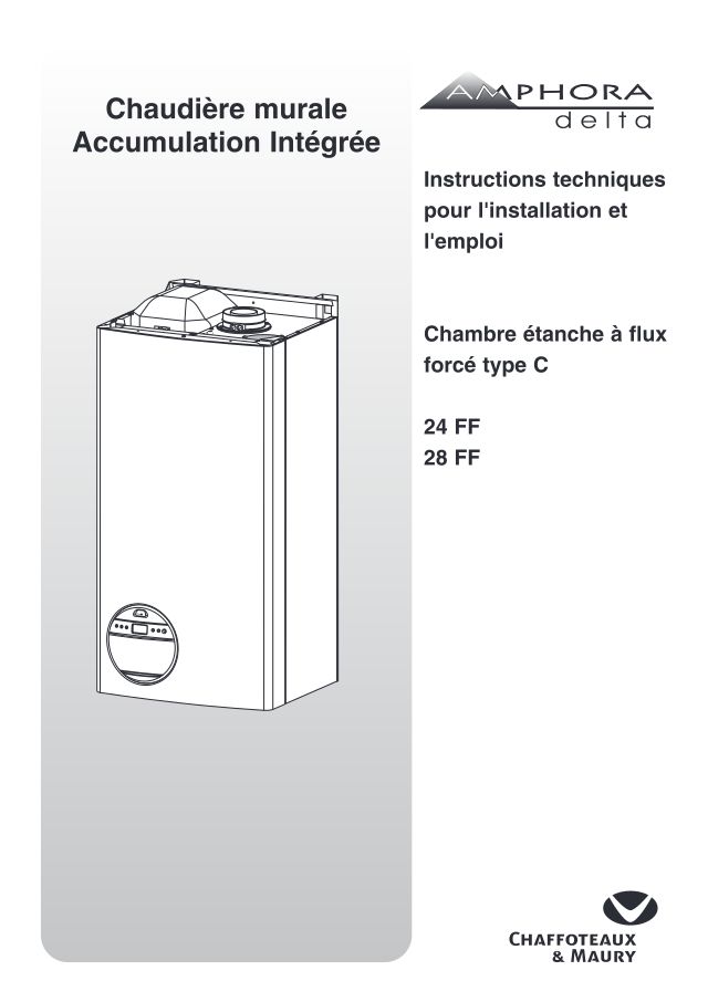 Premiere page : Notice d'installation Chaffoteaux AMPHORA DELTA 24 FF B/P FR (3650005)