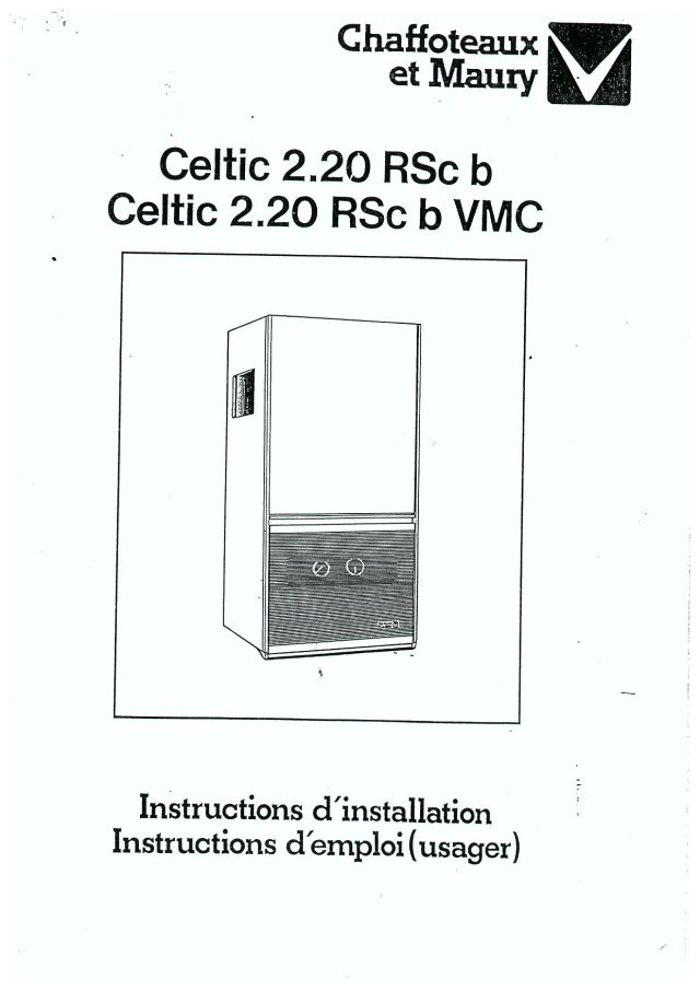 Première page : Notice d'utilisation Chaffoteaux CELTIC 2-20 RSC