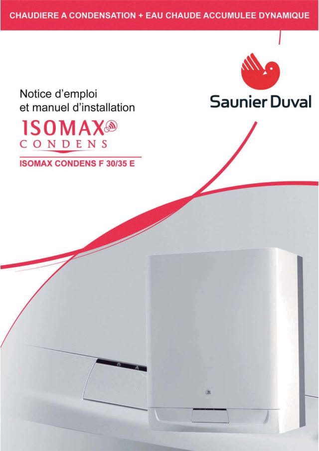 Première page : Notice d'installation Saunier Duval ISOMAX CONDENS F30 E