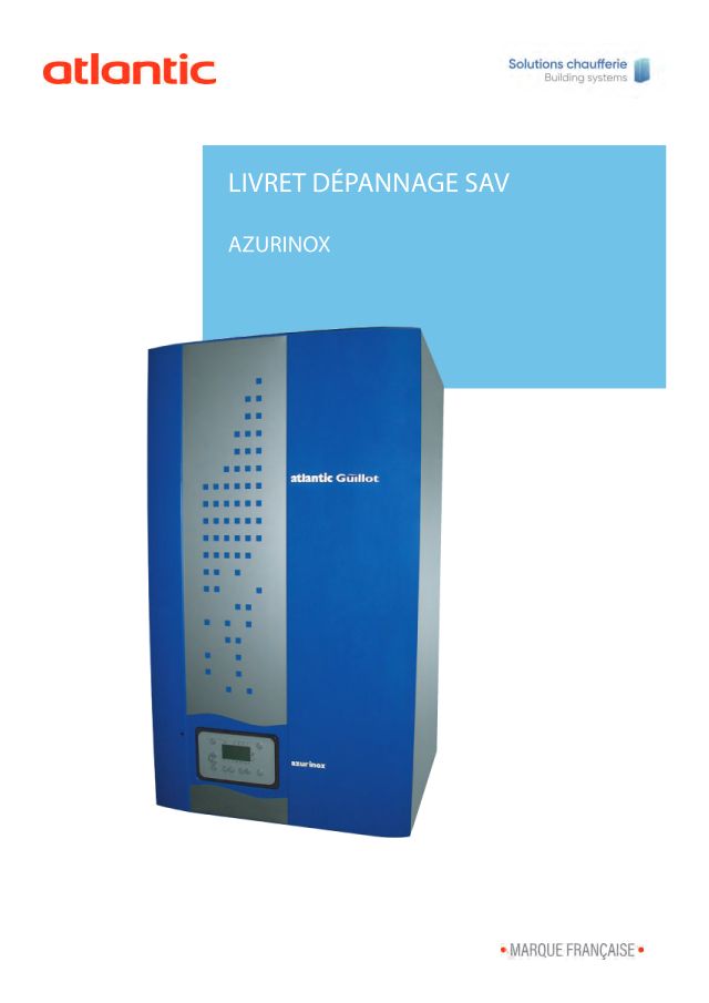 Premiere page : Notice d'installation Atlantic Solutions Chaufferie AZURINOX 100 (082100)