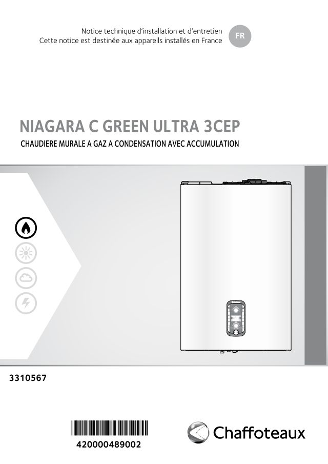 Premiere page : Notice d'installation Chaffoteaux NIAGARA C GREEN ULTRA 25 3CEP (3310567)