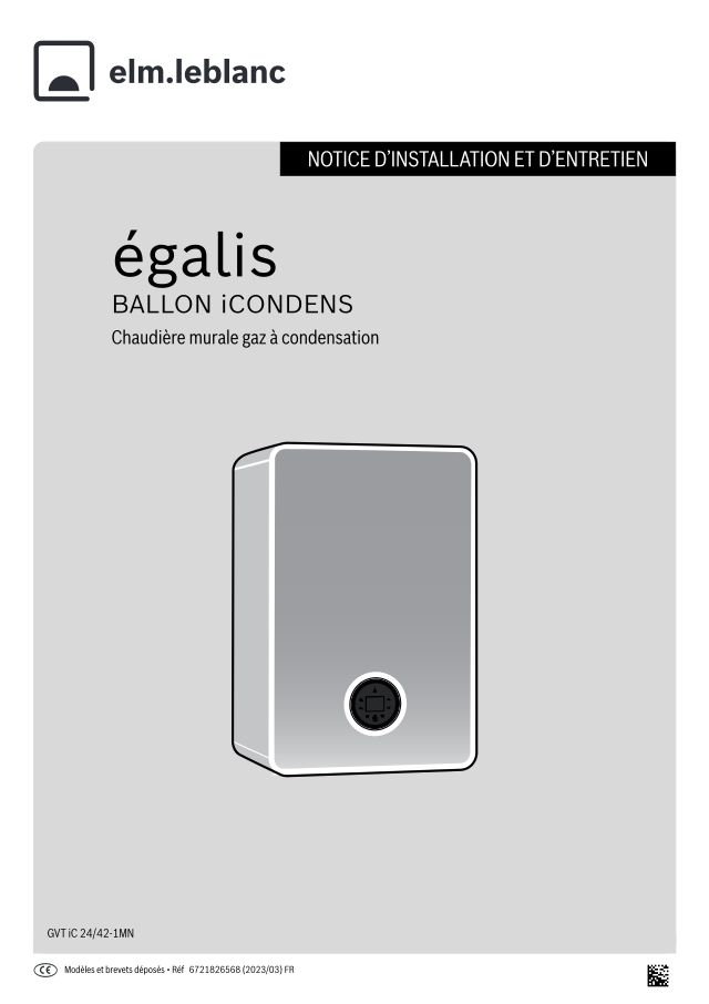 Première page : Notice d'installation Elm Leblanc GVT IC 24/42-1MN