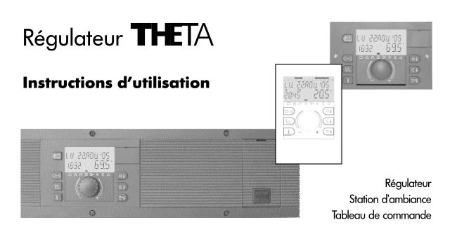Première page : Notice d'utilisation ACV THETA