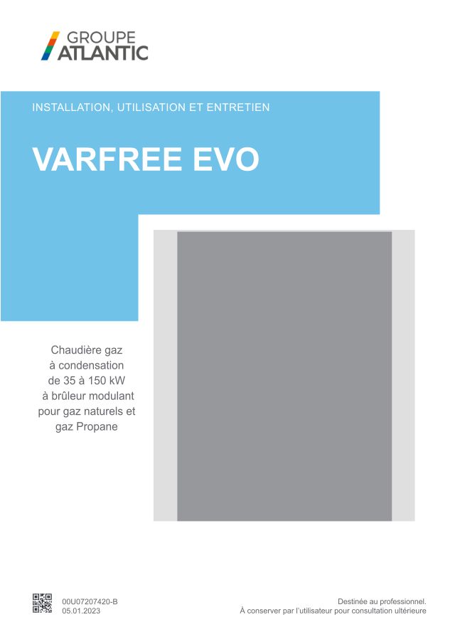Première page : Notice d'installation Atlantic Solutions Chaufferie VARFREE EVO 80 FR
